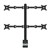 RAPIDLINE REVOLVE QUAD SCREEN MONITOR ARM BLACK