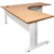 RAPID SPAN CORNER WORKSTATION METAL MODESTY PANEL 1800 X 1800 X 700MM BEECHWHITE