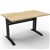 RAPID SPAN DESK METAL MODESTY PANEL 1200 X 700 X 730MM BLACKNATURAL OAK