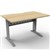 RAPID SPAN DESK METAL MODESTY PANEL 1200 X 700 X 730MM SILVERNATURAL OAK