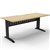 RAPID SPAN DESK METAL MODESTY PANEL 1500 X 700 X 730MM BLACKNATURAL OAK
