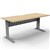 RAPID SPAN DESK METAL MODESTY PANEL 1500 X 700 X 730MM SILVERNATURAL OAK