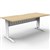 RAPID SPAN DESK METAL MODESTY PANEL 1500 X 700 X 730MM WHITENATURAL OAK