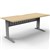 RAPID SPAN DESK METAL MODESTY PANEL 1800 X 700 X 730MM SILVERNATURAL OAK