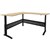 RAPID SPAN ELECTRIC HEIGHT ADJUSTABLE CORNER WORKSTATION 1800 X 1200 X 700MM NATURAL OAKBLACK