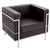 RAPIDLINE SPACE LOUNGE 1 SEAT PU BLACK