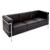 RAPIDLINE SPACE LOUNGE 3 SEAT PU BLACK