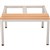 RAPIDLINE SEAT AND STAND 610 X 700 X 350MM SILVER GREYLIGHT OAK