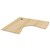 RAPIDLINE SCREEN SCALLOPED CORNER WORKSTATION DESK TOP 1500 X 1500 X 750 NATURAL OAK