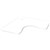 RAPIDLINE SCREEN SCALLOPED CORNER WORKSTATION DESK TOP 1500 X 1500 X 750 NATURAL WHITE