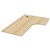 RAPIDLINE SCREEN SCALLOPED CORNER WORKSTATION DESK TOP 1800 X 1200 X 750 NATURAL OAK