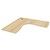 RAPIDLINE SCREEN SCALLOPED CORNER WORKSTATION DESK TOP 1800 X 1800 X 750 NATURAL OAK