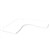 RAPIDLINE SCREEN SCALLOPED CORNER WORKSTATION DESK TOP 1800 X 1800 X 750 NATURAL WHITE