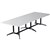 RAPIDLINE TYPHOON BOARDROOM TABLE 3200 X 1200 X 750MM WHITE