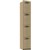 RAPIDLINE MELAMINE LOCKER 4 DOOR 1850 X 305 X 455MM NATURAL OAKBLACK EDGING