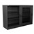 STEELCO GLASS SLIDING DOOR CUPBOARD 2 SHELF 1015 X 1500 X 465MM GRAPHITE RIPPLE