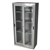 STEELCO GLASS SLIDING DOOR CUPBOARD 3 SHELVES 1830 X 914 X 465MM GRAPHITE RIPPLE
