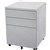 GO STEEL MOBILE PEDESTAL STEEL 3 DRAWER 460 X 472 X 610MM PRECIOUS SILVER
