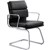 MANTA VISITOR CHAIR CANTILEVER BASE MEDIUM BACK ARMS LEATHER BLACK