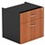 OM FIXED PEDESTAL 1 DRAWER 1 FILE 464 X 400 X 450MM CHERRYCHARCOAL