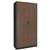 OM PREMIER FULL DOOR STATIONERY CUPBOARD 900 X 450 X 1800MM REGAL WALNUTCHARCOAL
