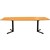 OM BOARDROOM TABLE BOAT SHAPED 2400 X 1200MM BEECHBLACK