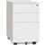 OM METAL MOBILE PEDESTAL 2 DRAWER 1 FILE 390 X 500 X 600MM WHITE