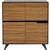 NOVARA CREDENZA 4 DOOR 1224 X 425 X 1250MM ZEBRANO TIMBER VENEER