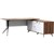 POTENZA DESK WITH RETURN 1950 X 1850 X 750MM VIRGINIA WALNUT MELAMINE