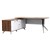 POTENZA MANAGER DESK WITH BUFFET LEFT HAND RETURN 2150 X 1850 X 750MM CASNANWHITE