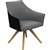 TULIP TUB CHAIR DARK CHARCOAL FABRIC