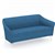 VENICE FABRIC SOFA CHAIR TWO SEATER FABRIC BLUE