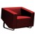 CUBE SOFA LOUNGE SINGLE SEATER RED