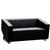 CUBE SOFA LOUNGE TWO SEATER BLACK