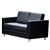 MARCUS LOUNGE TWO SEATER BLACK