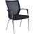 SPENCER VISITOR CHAIR MESH BACK 4LEG BASE ARMS BLACK