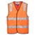 PRIME MOVER MV102 HIVIS VEST HOOK N LOOP CLOSURE REFLECTIVE TAPE