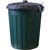 ITALPLAST GARBAGE BIN WITH LID 55 LITRE GREENBLACK