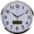 ITALPLAST WALL CLOCK WITH LCD DISPLAY 360MM WHITE  CHROME