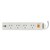 ITALPLAST POWER BOARD 4 OUTLET WITH MASTER SWITCH SURGE AND OVERLOAD 1M WHITE