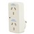 ITALPLAST POWER DOUBLE ADAPTOR WITH SURGE PROTECTION WHITE
