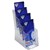 ITALPLAST BROCHURE HOLDER 4TIER DL CLEAR