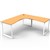 RAPID INFINITY 1 PERSON LOOP LEG SINGLE SIDED CORNER WORKSTATION 1500 X 1500MM BEECH