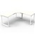 RAPID INFINITY 1 PERSON LOOP LEG SINGLE SIDED CORNER WORKSTATION 1500 X 1500MM NATURAL WHITE