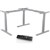 INFINITY ELECTRIC HEIGHT ADJUSTABLE CORNER WORKSTATION DESK 3 MOTOR SILVER FRAME ONLY