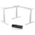 INFINITY ELECTRIC HEIGHT ADJUSTABLE CORNER WORKSTATION DESK 3 MOTOR WHITE FRAME ONLY
