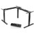 INFINITY ELECTRIC HEIGHT ADJUSTABLE CORNER WORKSTATION DESK 90 DEG 3 MOTOR BLACK FRAME ONLY