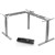 INFINITY ELECTRIC HEIGHT ADJUSTABLE CORNER WORKSTATION DESK 90 DEG 3 MOTOR SILVER FRAME ONLY