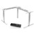INFINITY ELECTRIC HEIGHT ADJUSTABLE CORNER WORKSTATION DESK 90 DEG 3 MOTOR WHITE FRAME ONLY