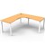 RAPID INFINITY 1 PERSON PROFILE LEG SINGLE SIDED CORNER WORKSTATION 1800 X 1800MM BEECH